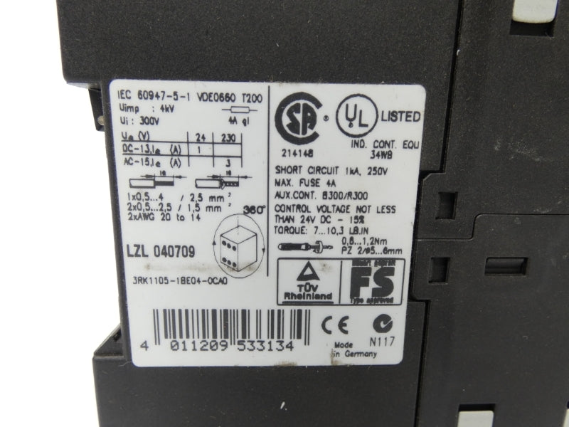 SIEMENS 3RK1105-1BE04-0CA0 300V UNMP