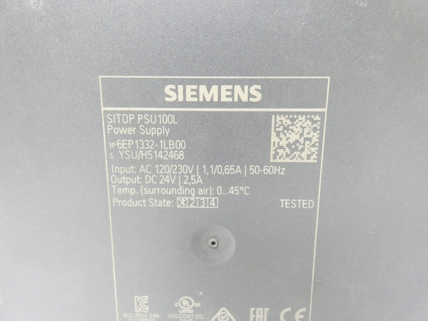 SIEMENS 6EP1332-1LB00 120/230V 1.1/0.65A UNMP
