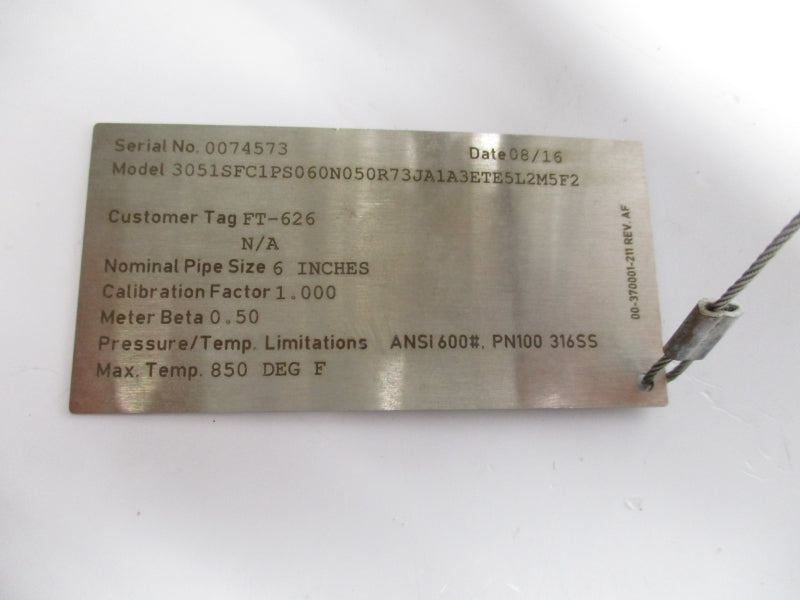 ROSEMOUNT 3051SFC1PS060N05050R73JA1A3ETE5L2M5F2 3/4" (AS PICTURED) NSNP