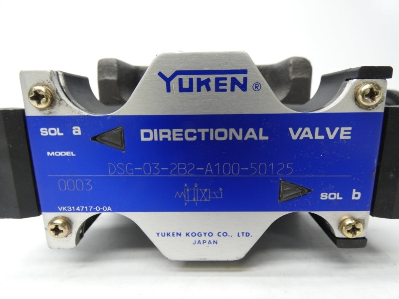 YUKEN DSG-03-2B2-A100-50125 (AS PICTURED) NSNP
