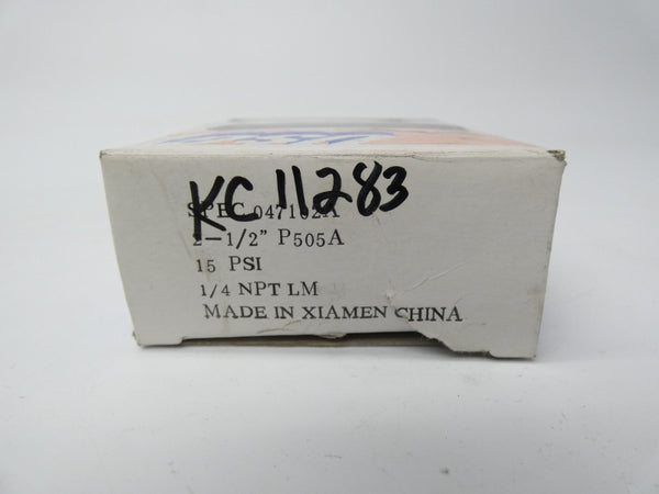 USG 047102A 15PSI 2-1/2" NSMP