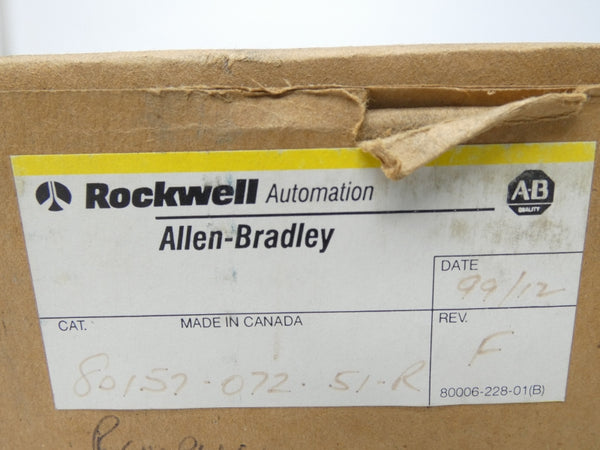 ALLEN BRADLEY 80157-072-51-R REV. F (BR/YL) NSMP