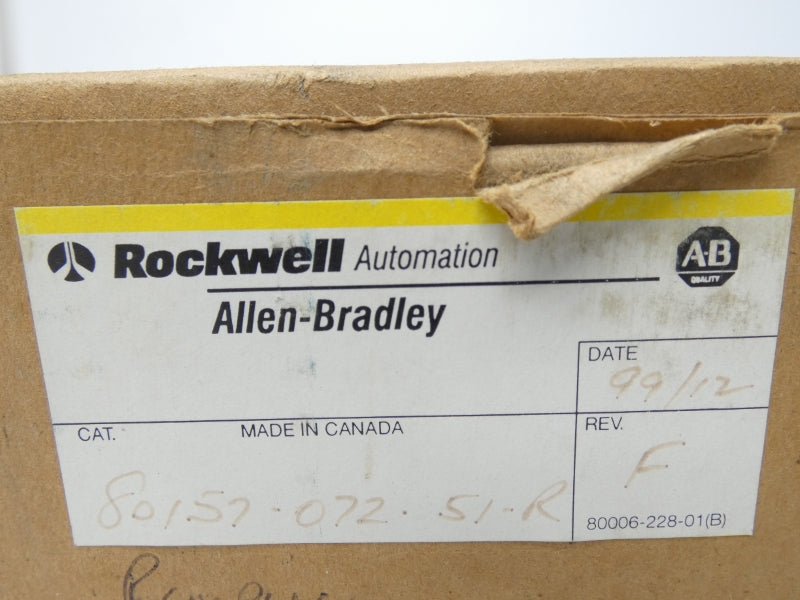 ALLEN BRADLEY 80157-072-51-R REV. F (BR/YL) NSMP