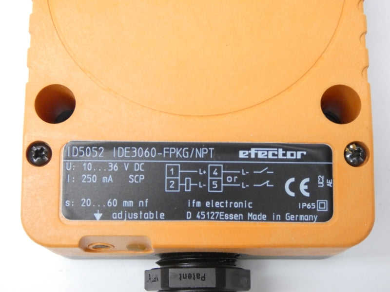 IFM EFECTOR ID5052 IDE3060-FPKG/NPT 10-36VDC NSMP