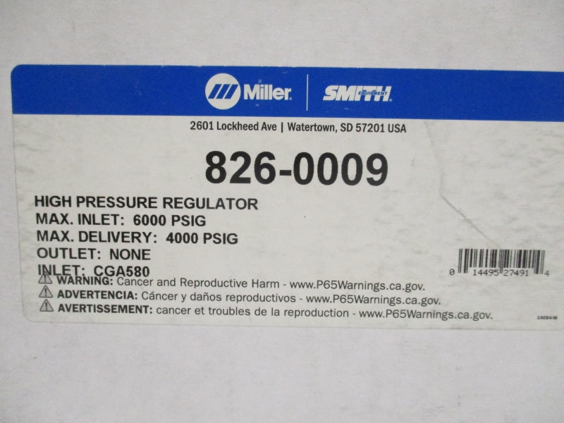 MILLER SMITH 826-0009 6000PSIG NSMP