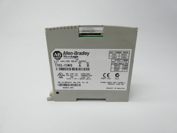 ALLEN BRADLEY 1762-OW8 SER. A REV. B 24VDC 0.09A NSNP