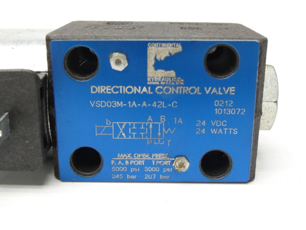 CONTINENTAL HYDRAULICS VSD03M-1A-A-42L-C 24VDC 5000PSI NSNP