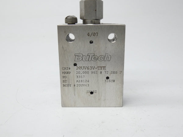 BUTECH 20UV63V-TFE 20000PSI NSNP