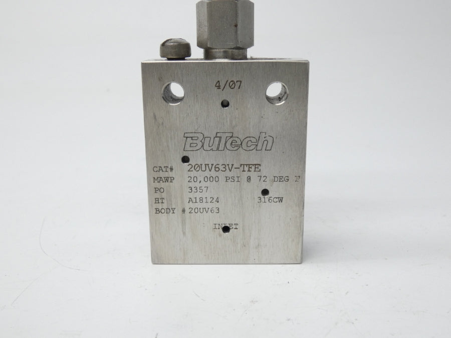 BUTECH 20UV63V-TFE 20000PSI NSNP