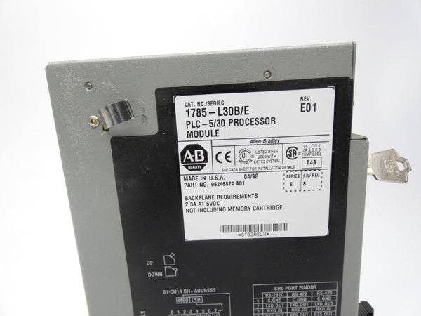 ALLEN BRADLEY 1785-L30B SER. E F/W B 5VDC 2.3A UNMP