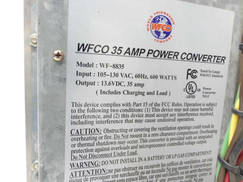 WFCO WF-8835 105-130VAC 35A UNMP