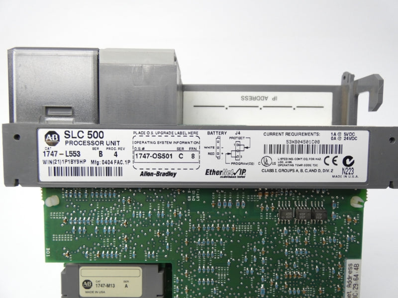 ALLEN BRADLEY 1747-L553 SER. B REV. 4 F/W 8 24VDC 1A (AS PIC)(NO KEY) UNMP