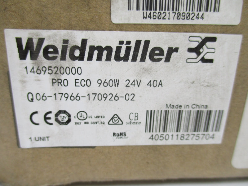 WEIDMULLER 1469520000 120-340V 40A NSMP