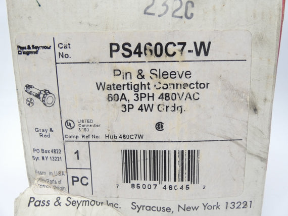 PASS & SEYMOUR PS460C7-W 480VAC 60A NSMP