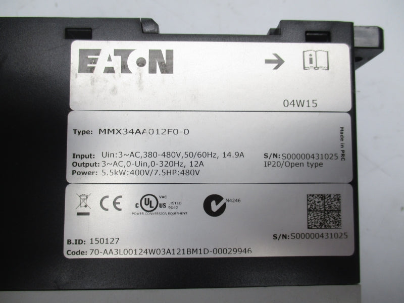 EATON MMX34AA012F0-0 400/480V 12A NSMP