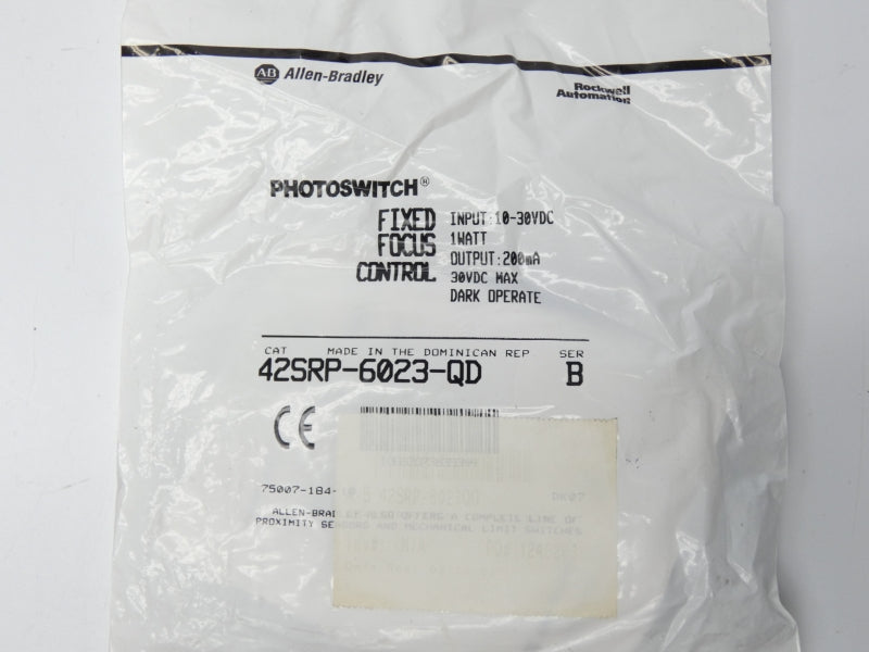ALLEN BRADLEY 42SRP-6023-QD SER. B 10-30VDC NSMP