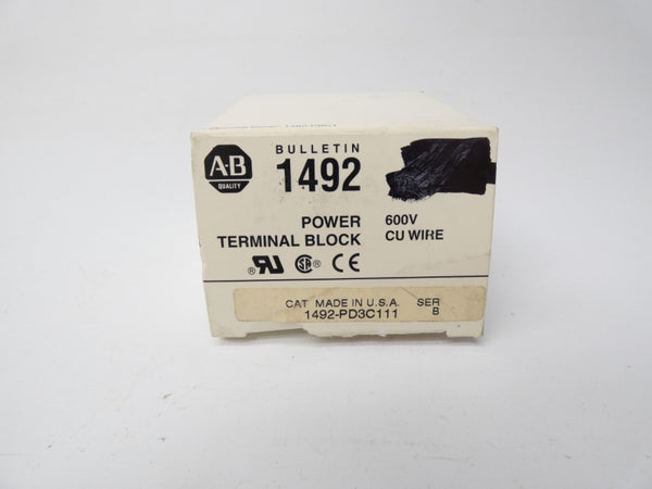 ALLEN BRADLEY 1492-PD3C111 SER. B 600V 150A (WH) NSMP
