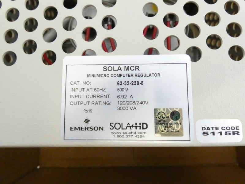 SOLA 63-32-230-8 600V 6.92A NSMP