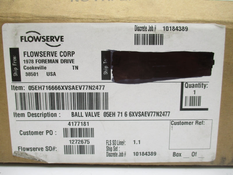 FLOWSERVE 05EH716666XVSAEV77N2477 1/2" NSMP