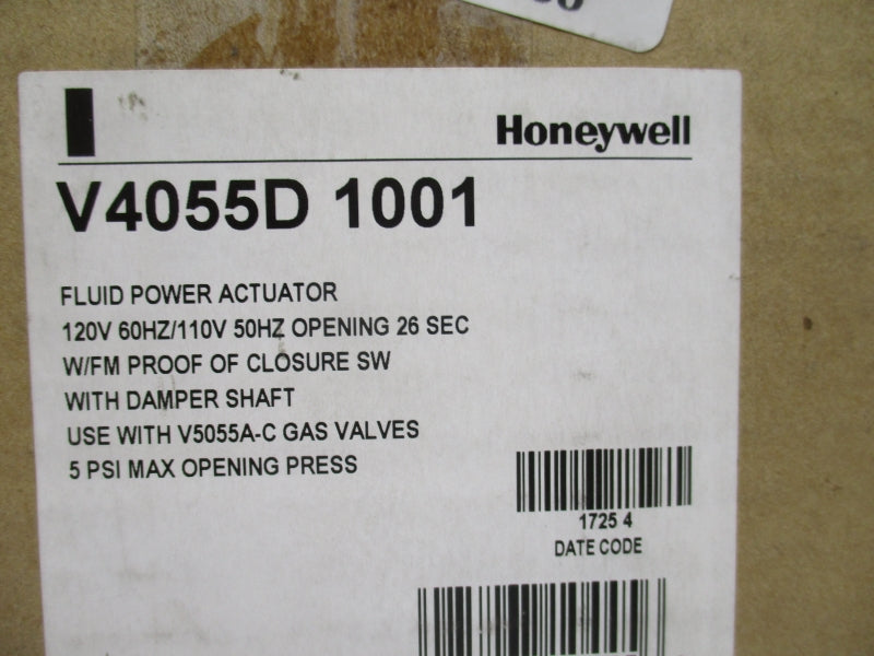 HONEYWELL V4055D1001 110/120V 75PSI 4" NSMP