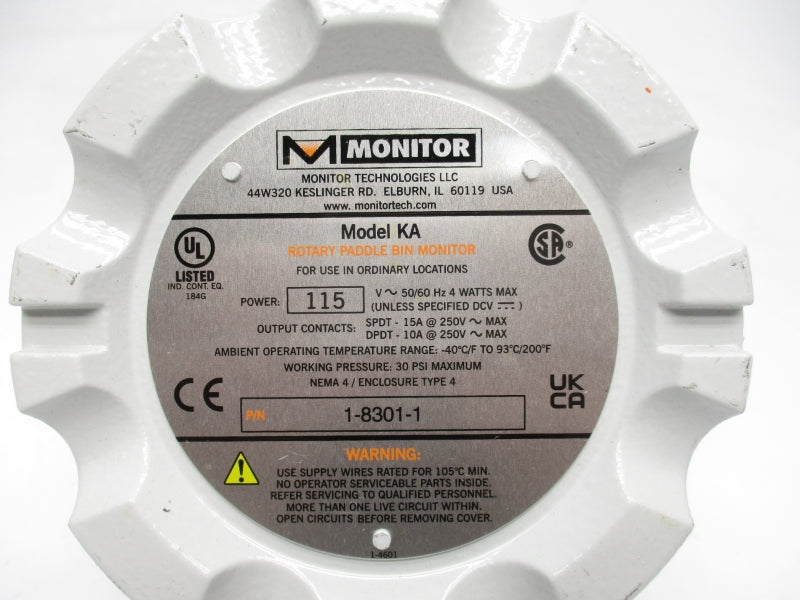MONITOR TECHNOLOGIES LLC 1-8301-1 250V 15A 30PSI NSNP