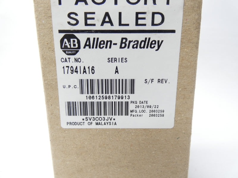 ALLEN BRADLEY 1794-IA16 SER. A DATE: 2013 NSFS