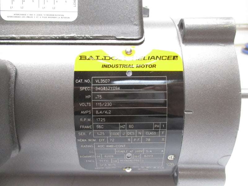 BALDOR VL3507 115/230V 8.4/4.2A NSMP