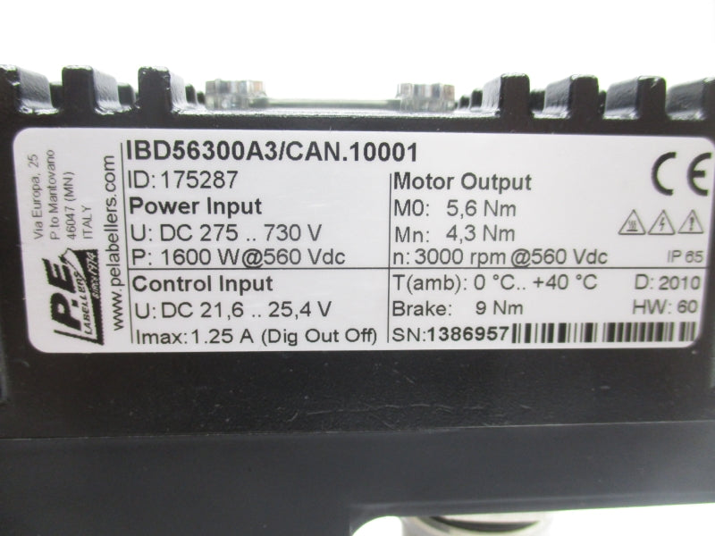 P.E. LABELLERS IBD56300A3/CAN.10001 730V 1.25A NSMP