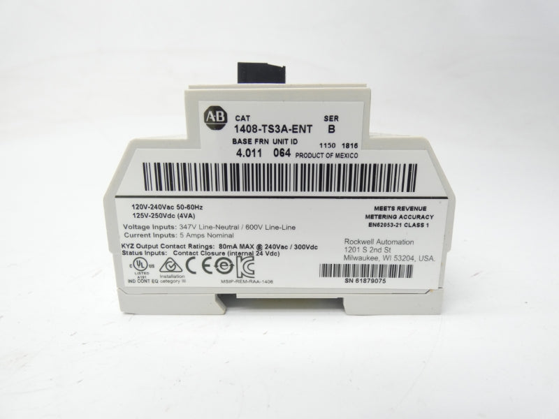 ALLEN BRADLEY 1408-TS3A-ENT SER. B F/W 4.011 125-250VDC 5A (BR/WH) NSMP