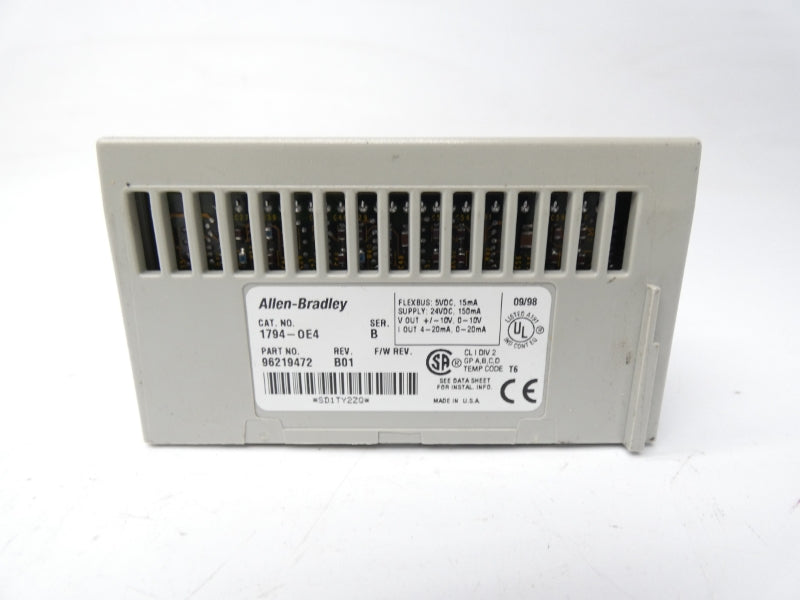 ALLEN BRADLEY 1794-OE4 SER. B REV. B01 24VDC UNMP