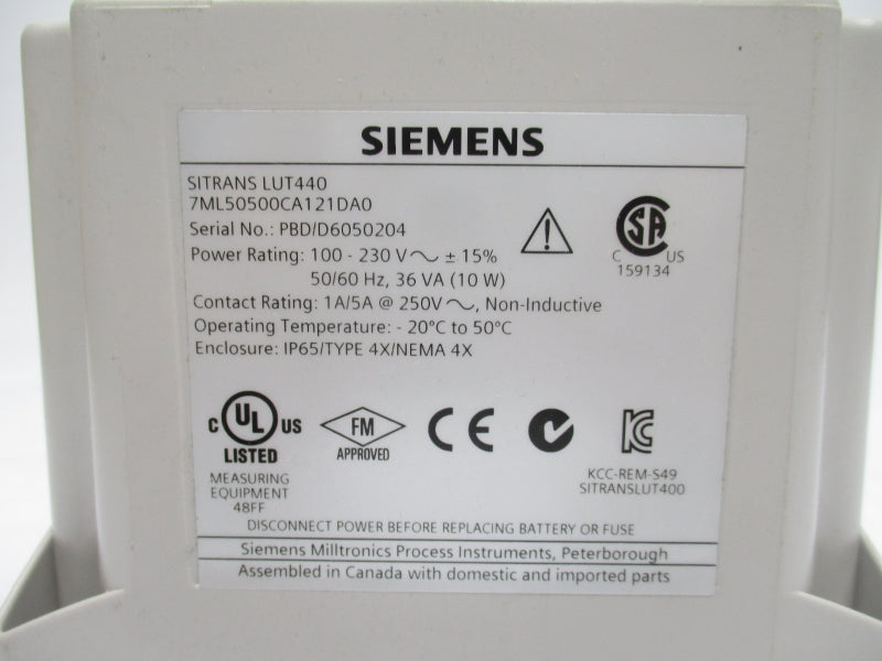 SIEMENS 7ML50500CA121DA0 250V 1/5A NSMP