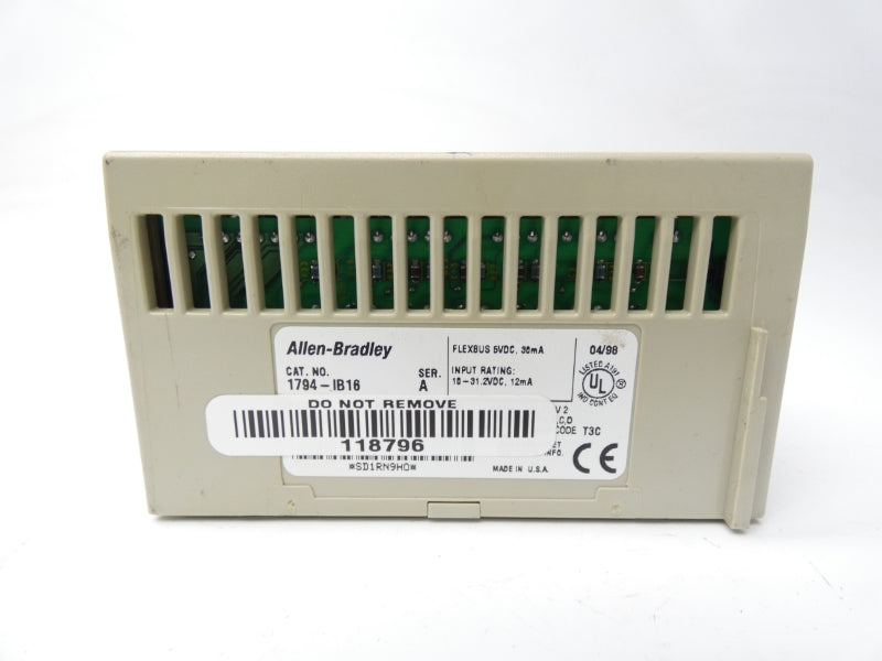 ALLEN BRADLEY 1794-IB16 SER. A 10-31.2VDC UNMP