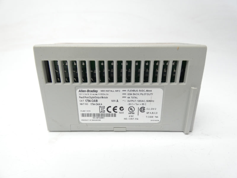 ALLEN BRADLEY 1794-OA8I SER. A 120VAC 4A UNMP