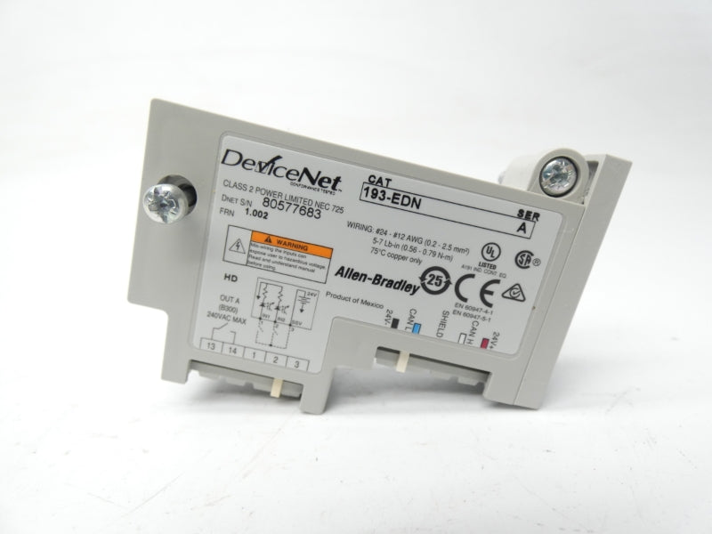 ALLEN BRADLEY 193-EDN SER. A F/W 1.002 24VDC (WH) NSMP