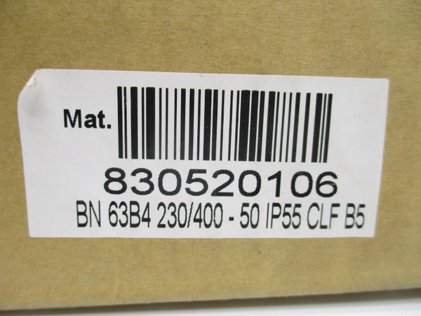 BONFIGLIOLI BN63B4 265/460V 1.23/0.71A NSMP