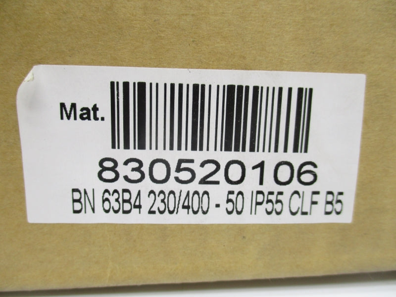 BONFIGLIOLI BN63B4 265/460V 1.23/0.71A NSMP