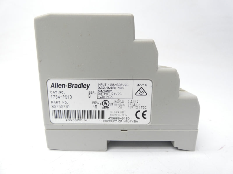 ALLEN BRADLEY 1794-PS13 SER. B REV. 15 120/230VAC 1.3A UNMP