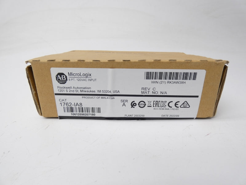 ALLEN BRADLEY 1762-IA8 SER. A REV. C 120VAC 0.05A NSMP