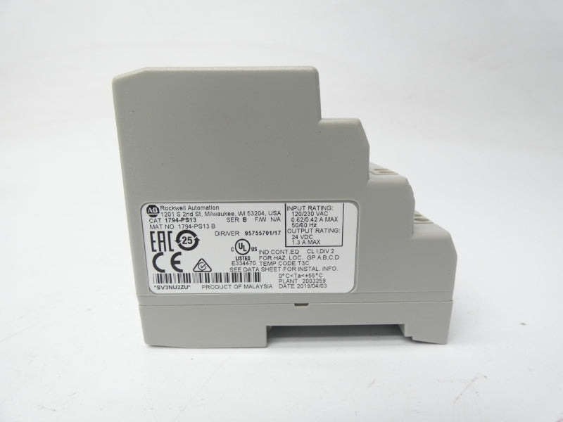 ALLEN BRADLEY 1794-PS13 SER. B 120/230VAC 0.62/0.42A NSMP