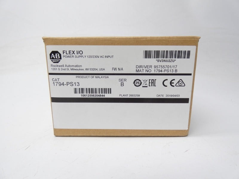ALLEN BRADLEY 1794-PS13 SER. B 120/230VAC 0.62/0.42A NSMP