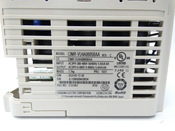 YASKAWA CIMR-VU4A0005BAA REV. C 380-480V 5.9/4.4A NSMP