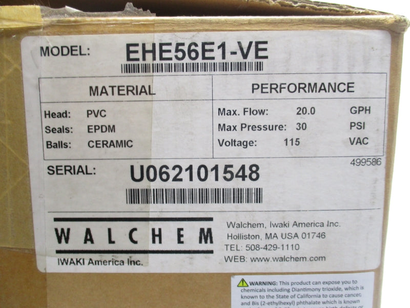 WALCHEM EHE56E1-VE 115V 1.8A 30PSI NSMP