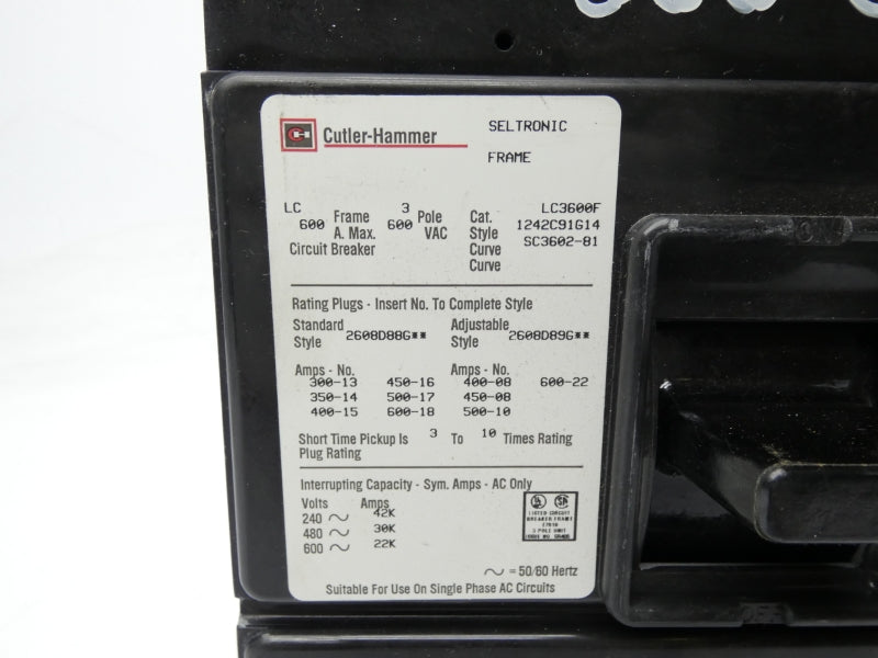 CUTLER HAMMER LC3600F 600V 600A UNMP