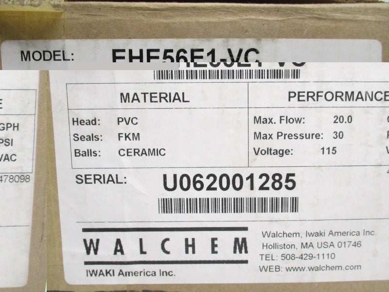 WALCHEM EHE56E1-VC 115V 1.8A 30PSI NSMP