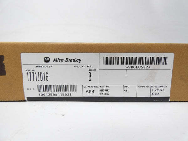 ALLEN BRADLEY 1771-ID16 SER. B REV. A04 DATE: 2011 NSFS