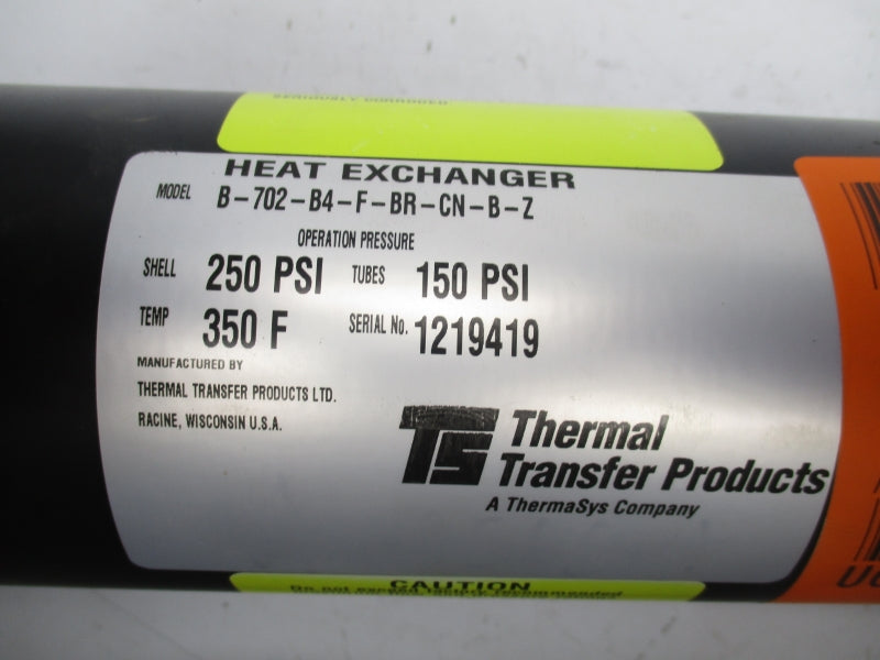 THERMAL TRANSFER PRODUCTS B-702-B4--F-BR-CN-B-2 250PSI UNMP