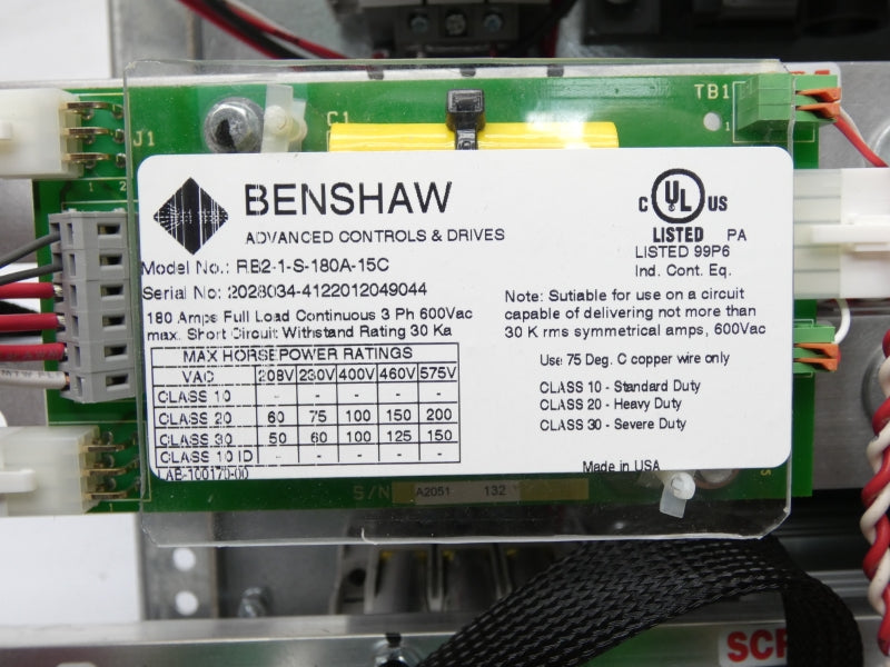 BENSHAW RB2-1-S-180A-15C CH-440138-00 208-600V 180A NSMP
