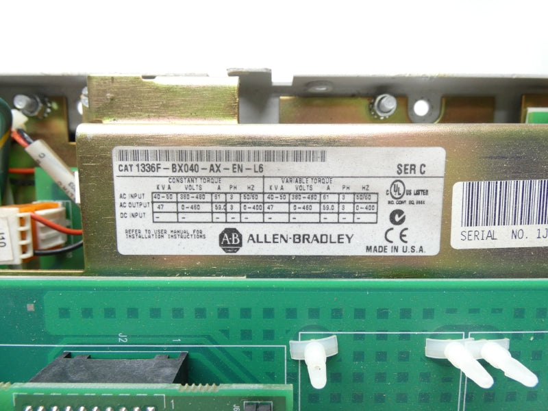 ALLEN BRADLEY 1336F-BX040-AX-EN-L6 SER. C 380-480VAC 61A NUPI