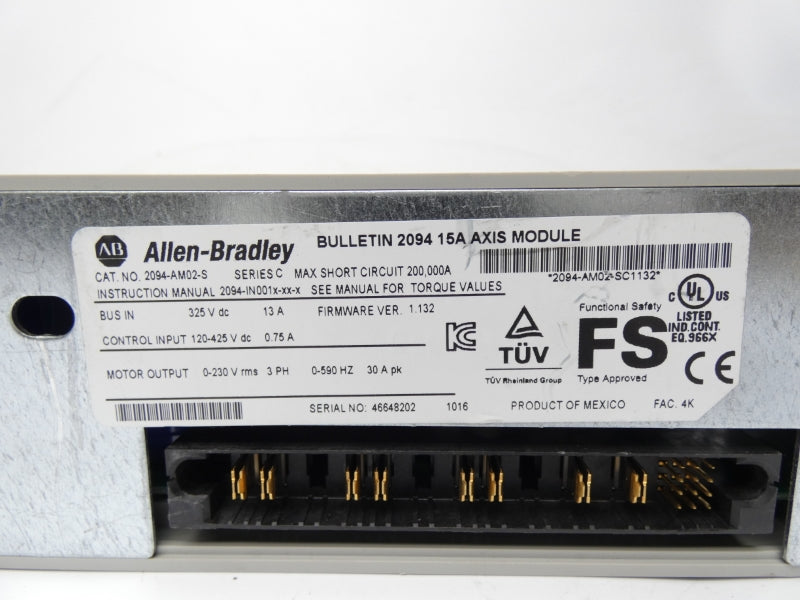 ALLEN BRADLEY 2094-AM02-S SER. C F/W 1.132 120-425VDCV 15A NSNP