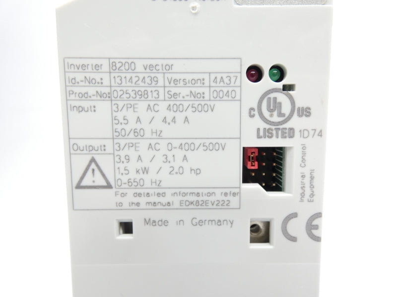 LENZE E82EV152K4C 400/500V 5.5/4.4A NSMP